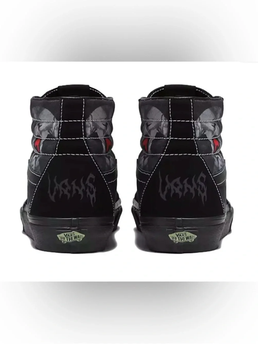 Vans SK8-Hi Midnight Shift Black Skull' Women 12.0 US Mens 10.5 US